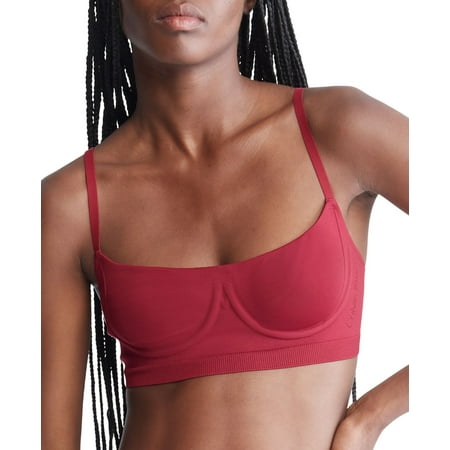 Calvin Klein Womens Fusion Flex Balconette Bra QF6609 Red Carpet S