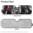 thumbnail image 6 of Binienty Black Cat Car Sun Shade Windshield Universal for Jeep Wrangler JL 2-Door 2018-2025 Reflect UV Sun Shade For Car Window Foldable Auto Shield Protector, 6 of 7