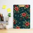 thumbnail image 2 of FORMRS Acrylic Clipboard with Low Profile Clip Standard A4 Letter Size, 12.5" x 9", Floral Christmas, 2 of 8