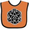 thumbnail image 3 of Inktastic 20 Sided Black Dice Boys or Girls Baby Bib, 3 of 4