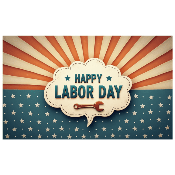 Decorative Design Happy Labor Day Banner Polyester Material Holiday Decoration for Holiday Celebration Indoor Decoration Outdoor Decor