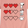 thumbnail image 3 of Peanuts - Snoopy Game Hearts - Toddler & Youth Girls Short Sleeve Graphic T-Shirt, 3 of 6