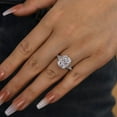 thumbnail image 3 of Veda Jewel 1.7 Ct Cushion Cut Lab-Created Diamond Engagement Ring for Women - Hidden Halo Solitaire with Accent Stones - Prong Set in 14K White Gold Plated - Ideal Wedding or Proposal Gift, 3 of 3
