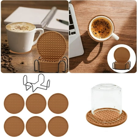 

Black and Friday Deals 2024 Clearance Under $10 Food Grade Silicone New Coffee Cup Mat Thermal Insulation Drain Mat Silicone Mat