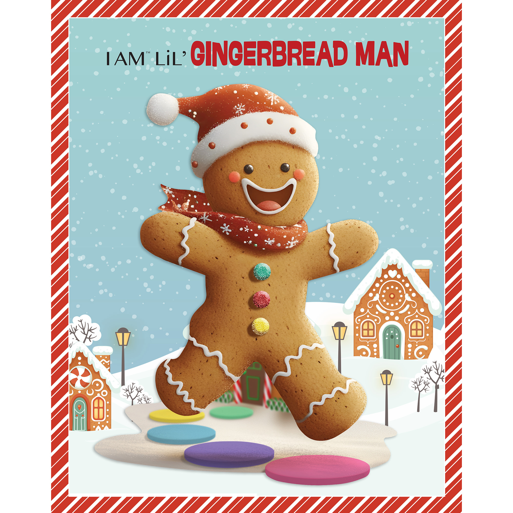 Madd Capp: I Am LiL' Gingerbread Man - 100 Piece Puzzle - Kids Holiday Cookie Shaped Jigsaw, 25x33", Poster Reference, Educational Fun Fact Booklet