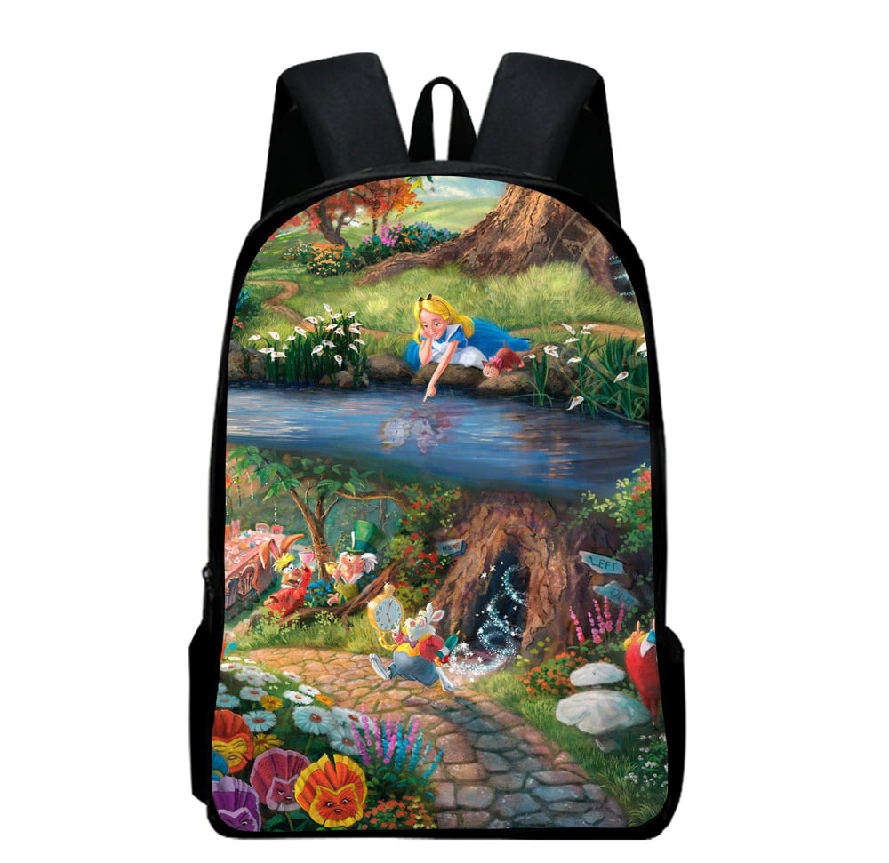 Vintage Alice in Wonderland Waterproof Travel Bag. Overnight 