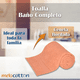 thumbnail image 4 of Toalla Baño Completo MELOCOTTON HOGAR 150x80cm BEIGE, 4 of 6