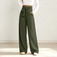 thumbnail image 6 of Tqcoqu Women's High Waisted Wide Leg Lounge Pants, Lightweight Loose Work Elastic Casual Outfits Trousers with Pockets, 6 of 7