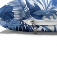 thumbnail image 4 of Philodendron Pet Bed, Pattern with Tropical Leaves, Chew Resistant Pad for Dogs and Cats Cushion with Removable Cover, 24" x 39", Cobalt Blue White, by Ambesonne, 4 of 4