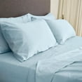 thumbnail image 2 of Garnier Thiebaut Standard/Queen Pillow Cases Set-2 Sunrise Sky Blue Sateen 420 Thread Count by Bombacio Linens, 2 of 3