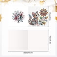 thumbnail image 2 of 6pcs Diamond Art Painting Kit Greeting Card, Flower Butterfly Kitten 5D DIY Special Shape Diamond Greeting Card Creative Gifts, Christmas Thanksgiving Greeting Card Congratulation, 2 of 8