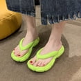 thumbnail image 2 of Xijirk Women's Platform Flip Flop Sandals with Arch Support for Casual Comfort and Summer Beach Wear,Z03 Green,6.5, 2 of 8