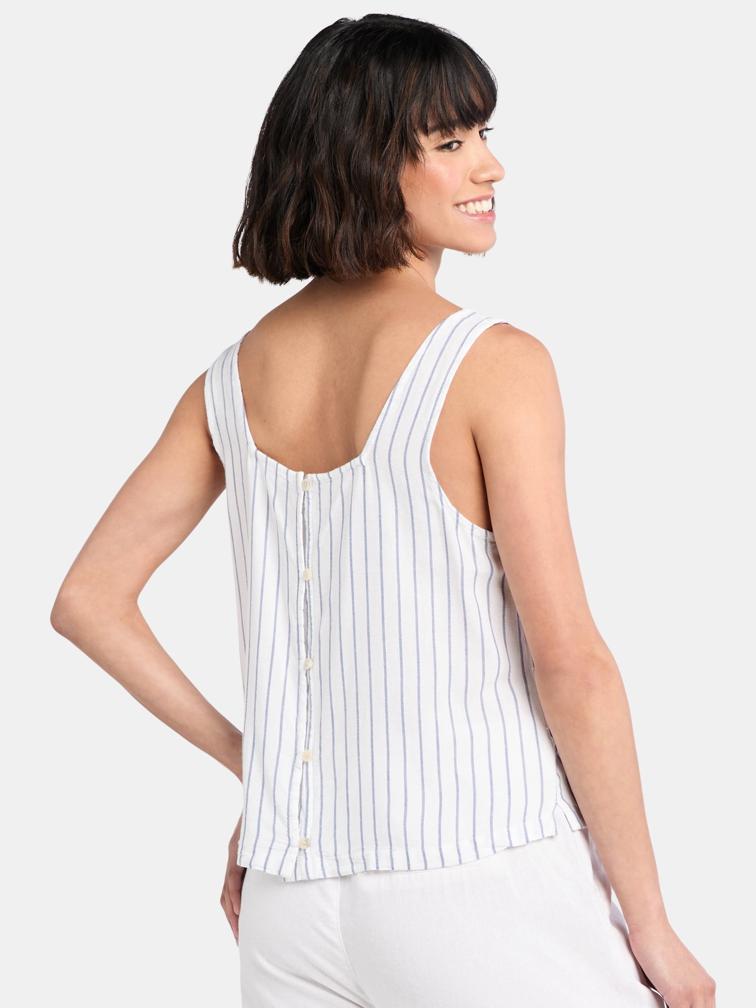 Time and Tru Women's Woven Tank Top, Sizes XS-XXXL