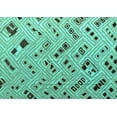 thumbnail image 1 of Ahgly Company Indoor Rectangle Abstract Turquoise Blue Modern Area Rugs, 2' x 5', 1 of 4