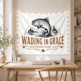 thumbnail image 5 of Detailed Trout Stippled with Line Fish Depicted Dynamic, Serene Watercolor for Plant Lovers, Botanical Wall Art, Graduation Gift, Tapestry Wall Hanging for Bedroom and Dorm, 5 of 7