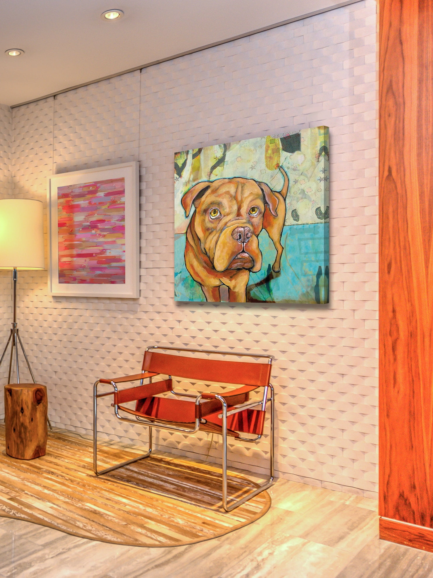 "Dogue De Bordeaux" Painting Print on Wrapped Canvas