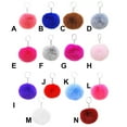 thumbnail image 4 of Pom Pom Keychain Plush Fashion Car Door Key Holder Backpack Handbag Coin Purse Wallet Decorative Pompom Keyrings Pendant Light Gray, 4 of 7