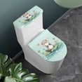 thumbnail image 2 of FORUDESIGNS Otter Lotus Leaf Pattern Toilet Lid Cover Set of 2, Comfortable Bathroom Toilet Protector, Machine Washable Seat Covers Fits Most Size Toilet Lids, Gifts for Family, 2 of 8