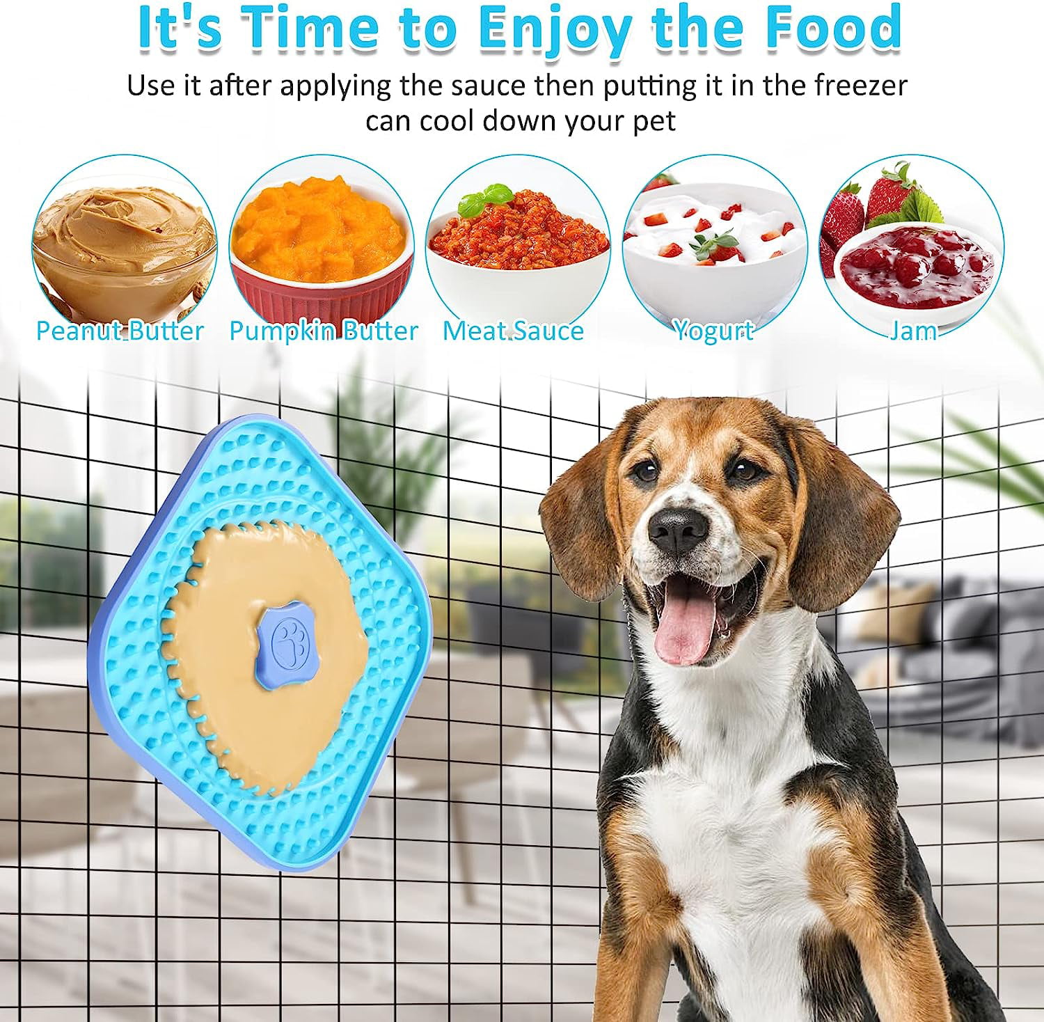 Lick Mat For Dogs Crate, Solid Slow Feeder Dog Bowl, Dog Lick Mat For Crate  Training & Behavior Aids, Food Grade Dog Peanut Butter Lick Pad With  Cleaning Grooming Tool - Temu