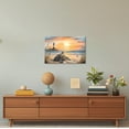 thumbnail image 5 of ZHONGYUTONG Sea Turtle Canvas Wall Art Turtle Bathroom Wall Decor Coastal Beach Pictures Ocean Animal Artwork Lighthouse Painting for Home Decor Framed (12.00" x 18.00"), 5 of 5
