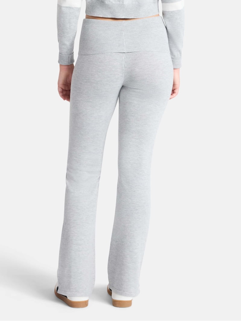 No Boundaries Flare Foldover Pants, 31'' Inseam, Women's - Walmart.com