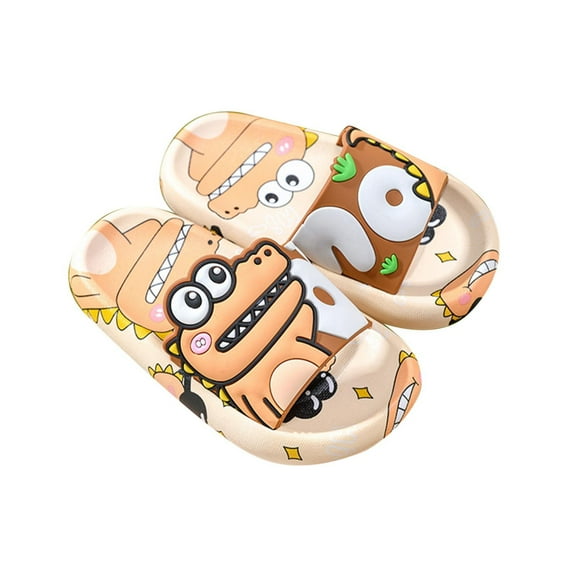 Zanarzt Toddler Open Toe Slippers Kids Toddler Boys Girls Cloud Slide Shower Slippers Summer Soft Bottom Non Slip Quick Drying Water Shoes Yellow,11.5M