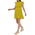 thumbnail image 3 of Women's Maternity Dress Square Neck Ruffle Strap Flying Sleeve Pregnancy Dress Mama Cute Babydoll Dress Summer, 3 of 6