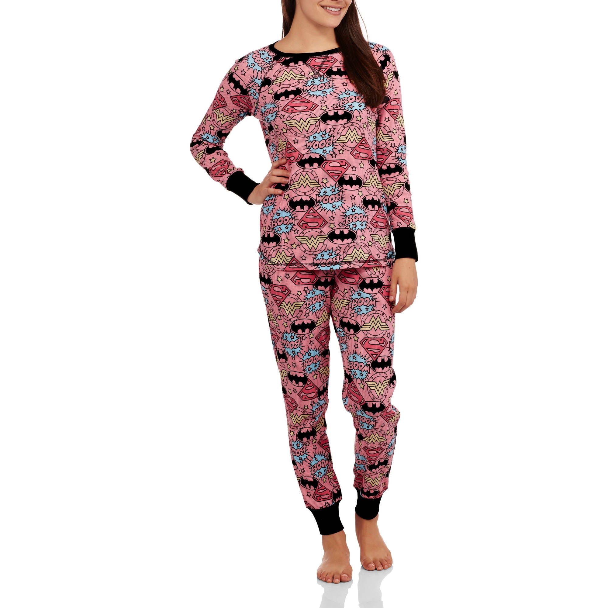 Women's Pajama Thermal Sleep Top and Pant 2 Piece Sleepwear Set