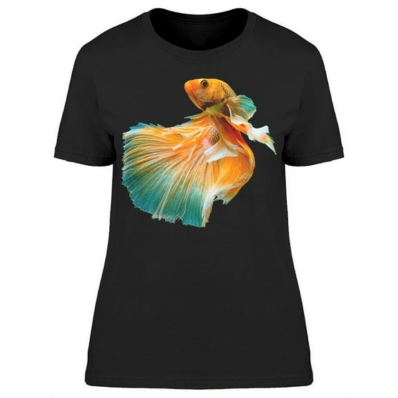 Betta Fish Elegant Tail Yellow T-Shirt Women -Image by Shutterstock, Female Medium