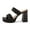 Black, variant on CUSHIONAIRE Women's Aurora Braided Platform Sandal +Memory Foam
