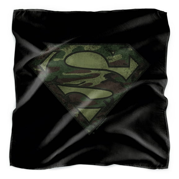Superman Camo Logo Distressed Bandana (21 in x 21 in)