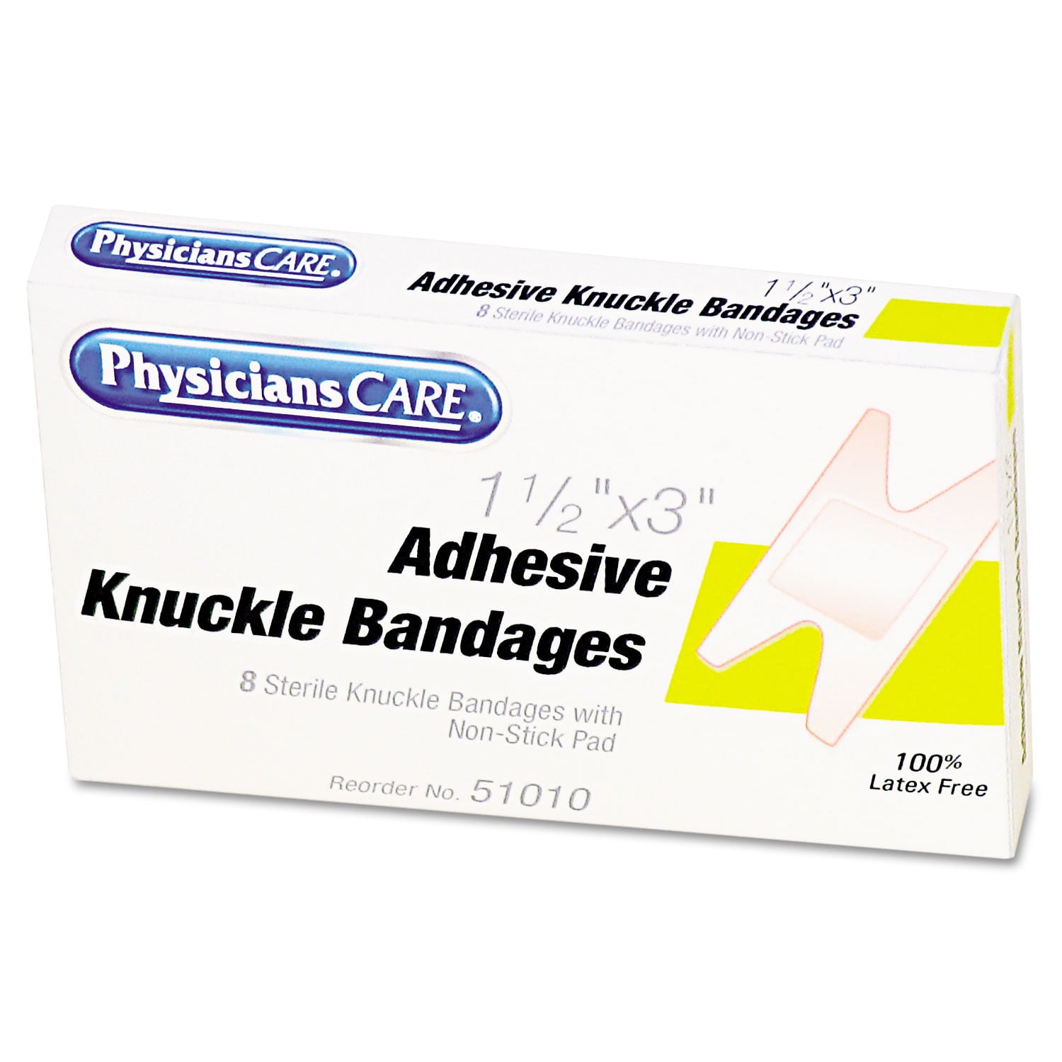 PhysiciansCare First Aid Fabric Knuckle Bandages 8/Box 1009
