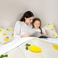 thumbnail image 5 of Feelyou Yellow Lemon Child Full Size Comforter Sets, Cartoon Fresh Fruit Bedding Comforter Set, Yummy Food Bedding Sets, Lightweight Room Decor, 3 Pieces, 5 of 8