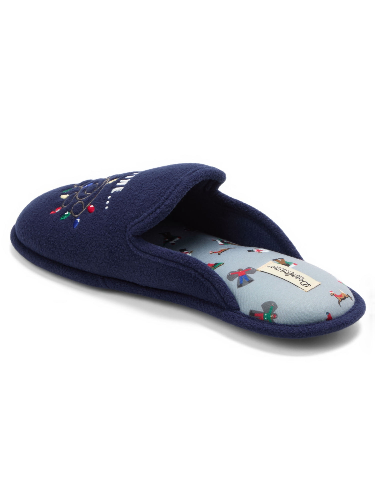 Dearfoams Cozy Comfort Men's Holiday Novelty Scuff Slip On Slippers