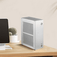 thumbnail image 4 of Desktop Chassis ITX Computer Case Mini NAS Computer Case Dual 3.5-Inch Hard Drive Front USB3.0 TYPEC Interface Silver, 4 of 8