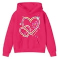 thumbnail image 3 of CAIXIA Girls Hoodie Sweatshirt for Kids and Teens, Long Sleeve Pullover Top with Pocket,10-Hot Pink, 3 of 4