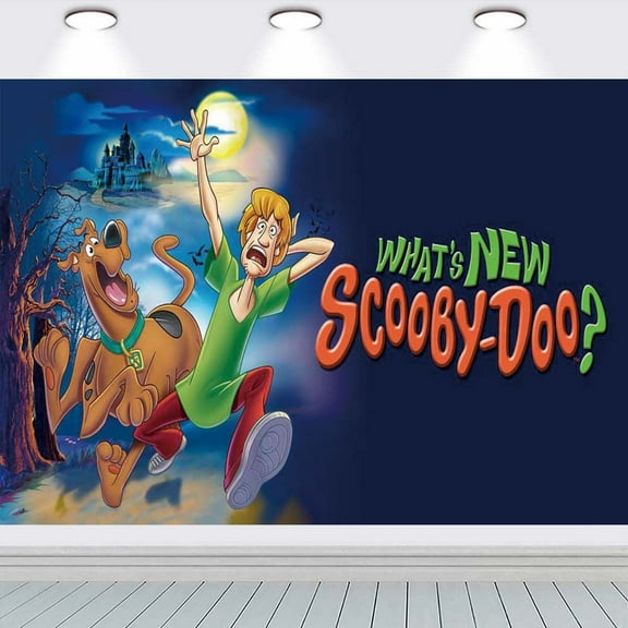 Scooby Backdrop Banner Party Supplies Poster Movie Theme Background for Photography Birthday Decorations