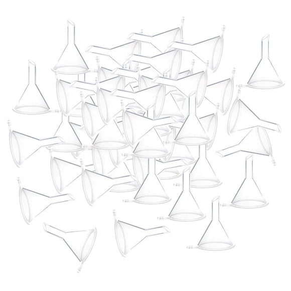 100 piezas / pieza para viales pequeños Mini embudo muestra botella de vidrio aceite esencial Claro jinwen Embudo para botellas de aceite esencial