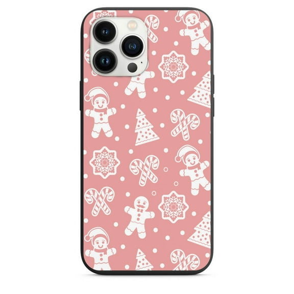 Cute Christmas Gingerbread Cookie Design Phone Case for iPhone 7 8 X XS XR SE 11 12 13 14 Pro Max Mini Note s10 s10plus s20 s21 20plus