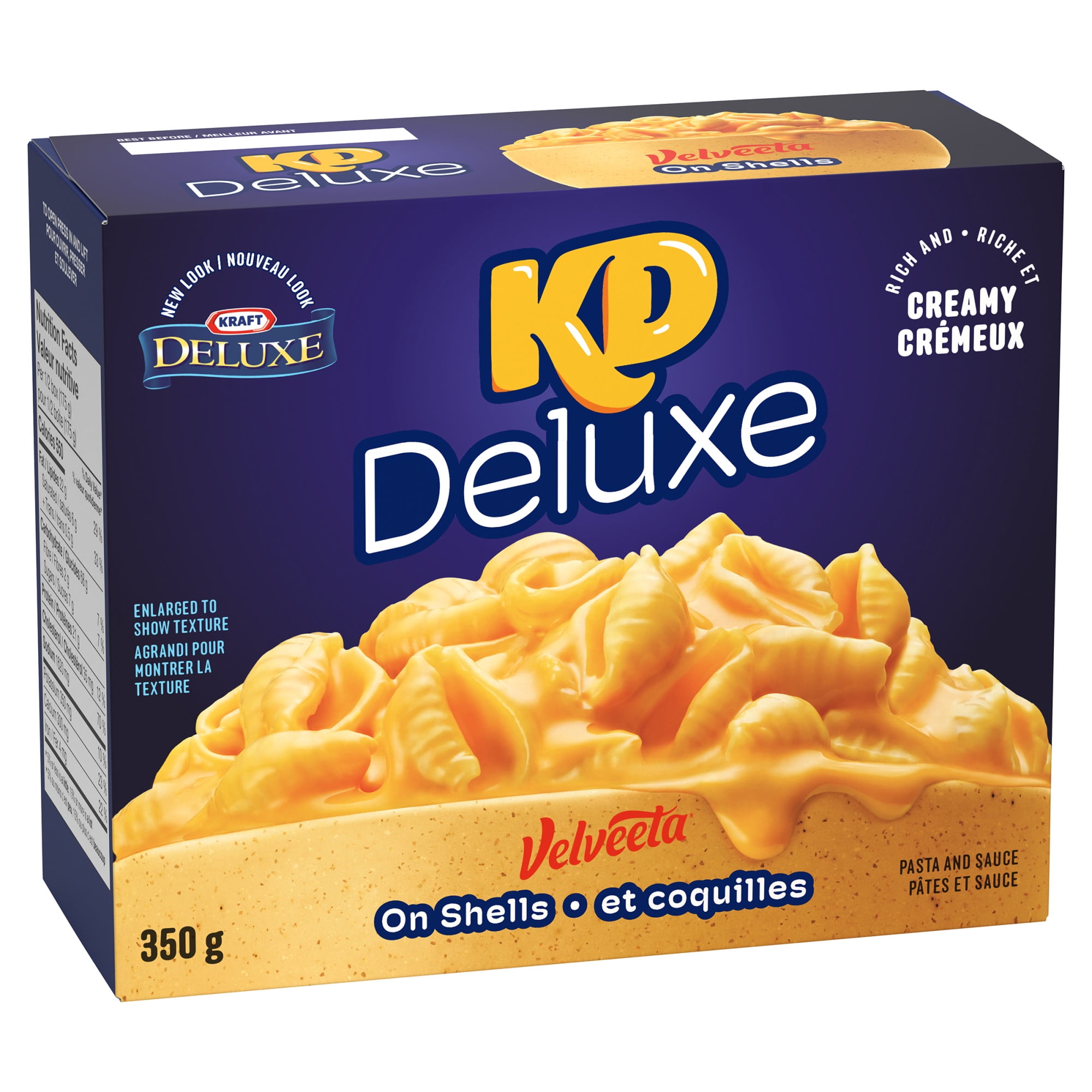Kraft Deluxe Velveeta & Shells, Packaged Meal, Shelf-Stable, 350g