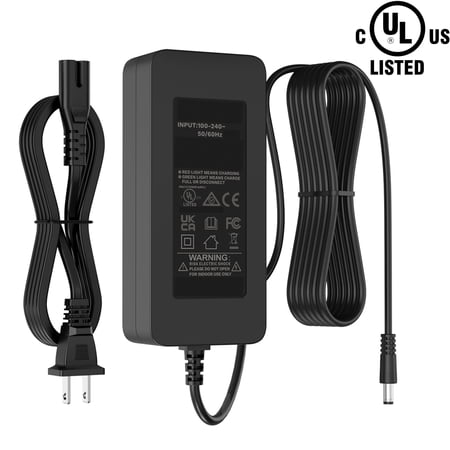 PROKWR UL Listed 42V AC/DC Adapter Charger Compatible with Caroma E22 Pro 8.6 inches Electric 350W Motor 36V 7.8Ah 285Wh Lithium-ion Battery 42VDC Power Supply Cable Cord