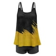 thumbnail image 3 of Women Two Piece Plus Size Tankini Tummy Control Bathing Suits U Neck Swimsuits with High Waisted Bottom, 3 of 7