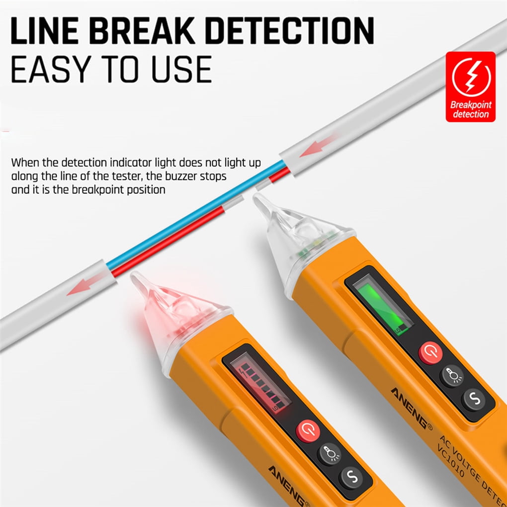 Details about   Yellow Type Circuit Detector Electric Test Pen Voltage Tester LED Index Display