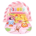 thumbnail image 2 of Tapete de juego para gimnasio infantil con piano musical para educación temprana, tapete sensorial para gatear y piano para bebés, color rosa, 2 of 14