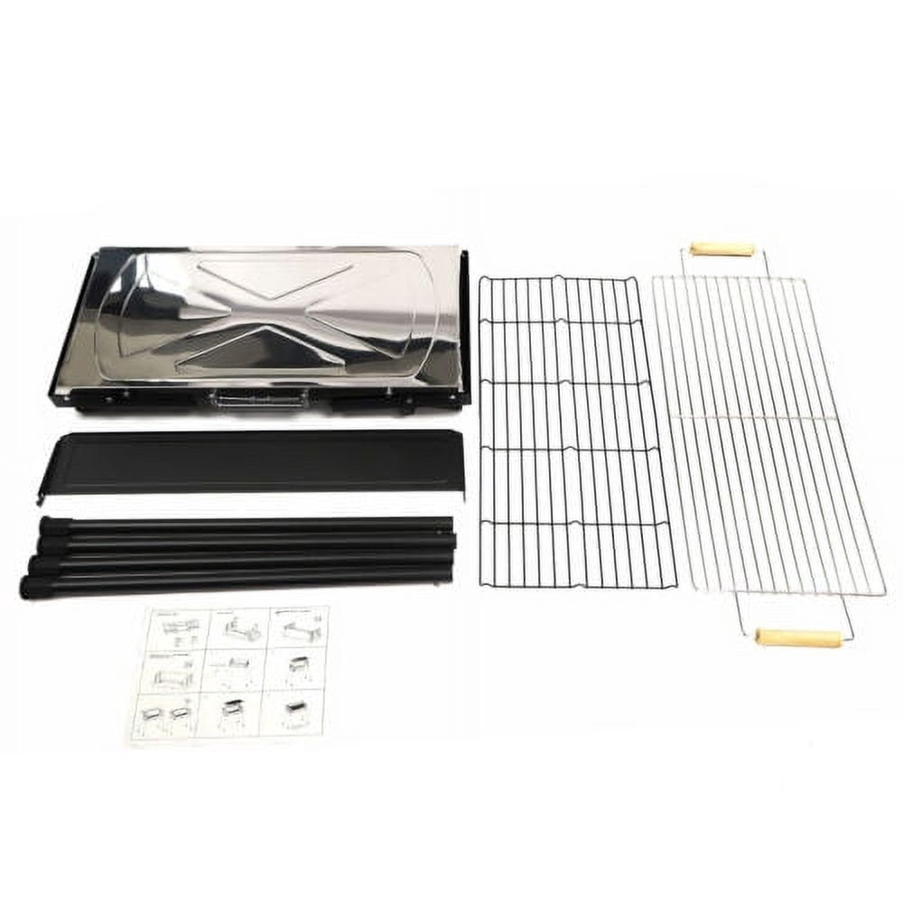 Folding Charcoal BBQ Grills Stove Stainless Steel Barbecue Rack Charcoal Grill