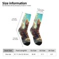 thumbnail image 2 of Honeii Sunshine Cloud Cute Cat Print Adult Socks,Crew Socks,Casual Calf Socks,Daily Wear Socks for Men & Women, Perfect for Sports, Casual and Everyday Use, 2 of 6