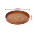 thumbnail image 1 of Natural Wooden Round Plate Tea Fruit Food Bakery Serving Tray Dishes Platter New, 1 of 4