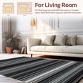 thumbnail image 2 of ODIKA 6'x9' Machine Washable Non-Slip Area Rug, Farmhouse Inspired Striped Elegance High Traffic Rug, Gray, 26638, 2 of 7