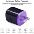 thumbnail image 6 of Charger Block,Charging Block,HAOANO 2PACK USB Wall Charger Adapter 2.1A Dual Port Fast Charger Block Plug Cube Phone Charger USB Wall Charger,Blue, 6 of 8