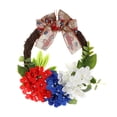 thumbnail image 2 of Huge Memorial Day Savings! Boovnll Patriotic Wreath, 16" Handcrafted Red White Blue Twig Memorial Day Wreath, 4th of July Wreath for Indoor, Front Door, Fireplace, Wall Decor, 4th of July Decorations, 2 of 9